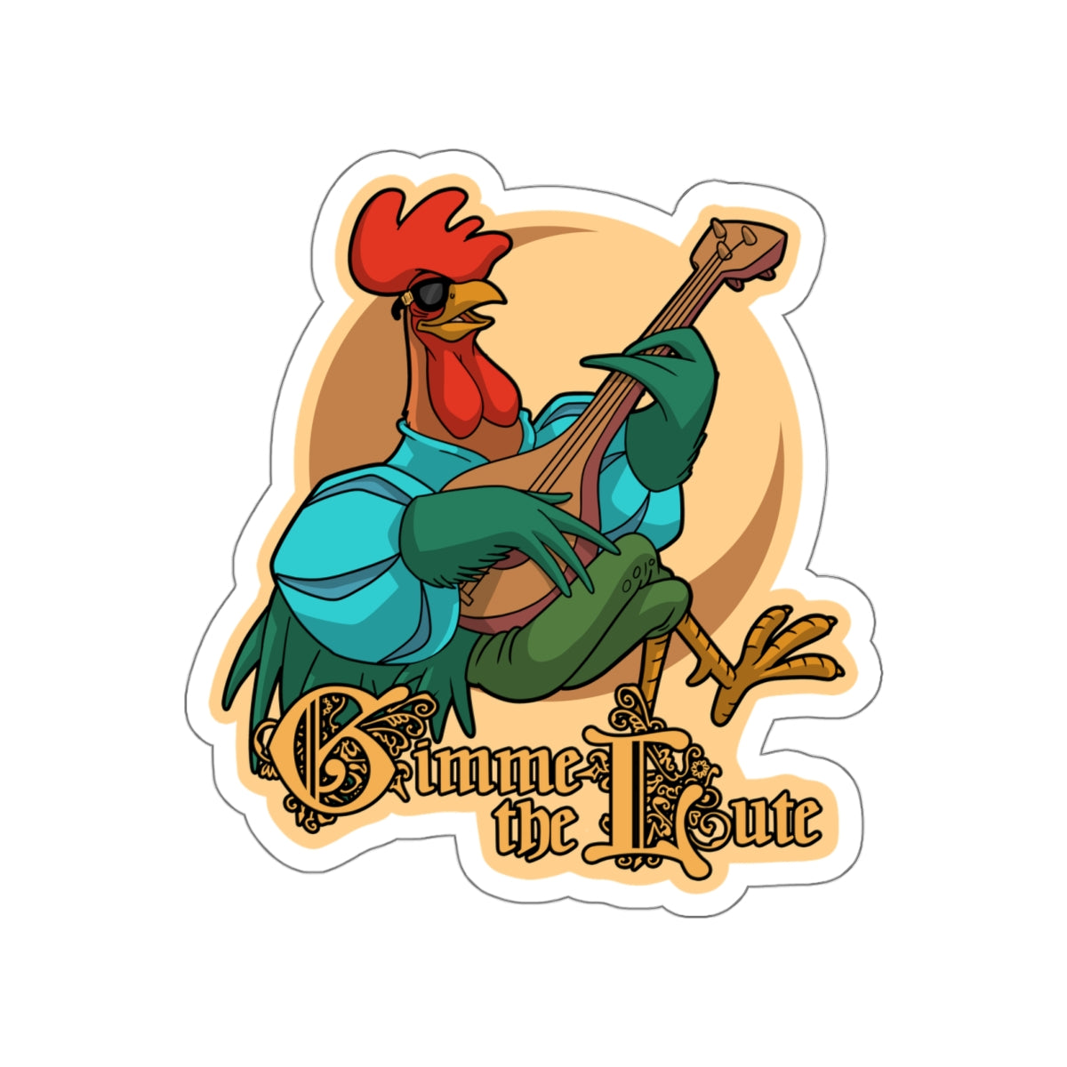Gimme the Lute vinyl sticker