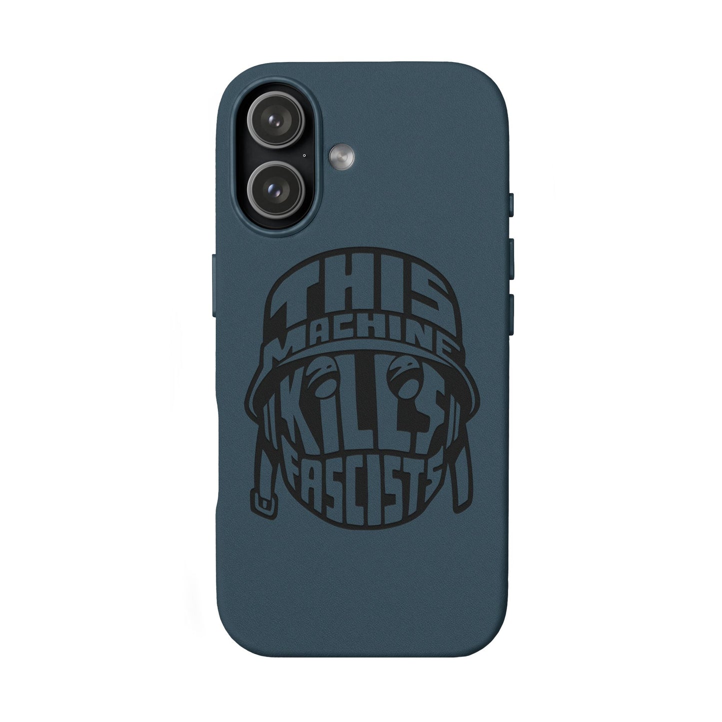 This Machine Kills Fascists faux leather phone case
