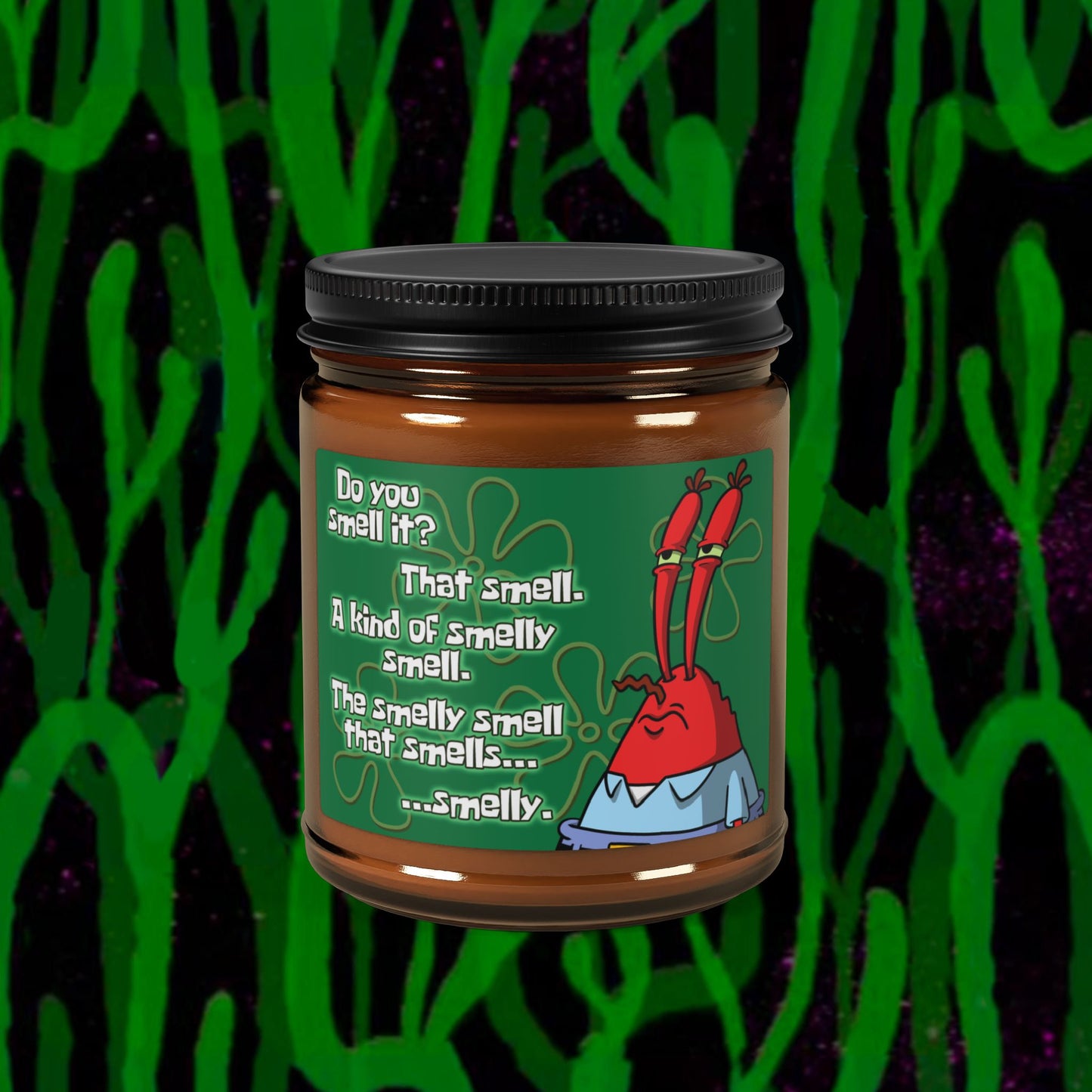 Smelly Smell scented soy candle