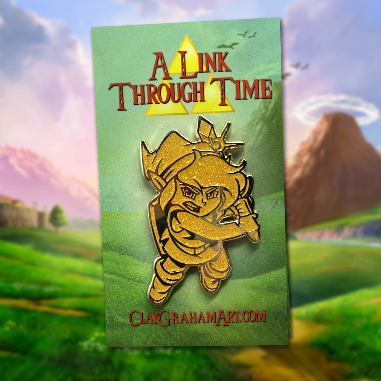 A Link Through Time 2" Hard Enamel Pin