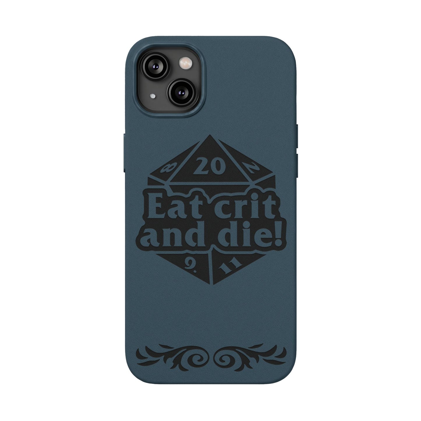 Eat Crit and Die! faux leather phone case