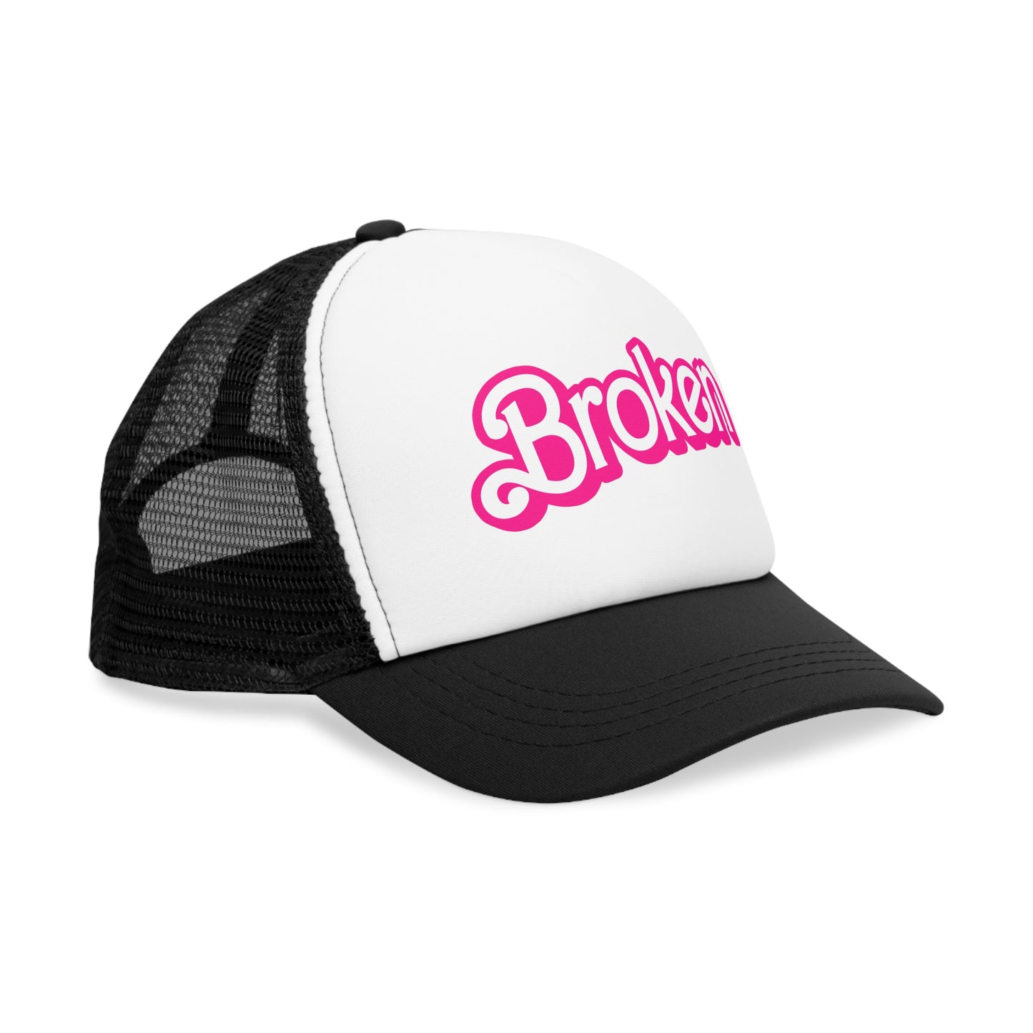 Broken Doll printed trucker hat