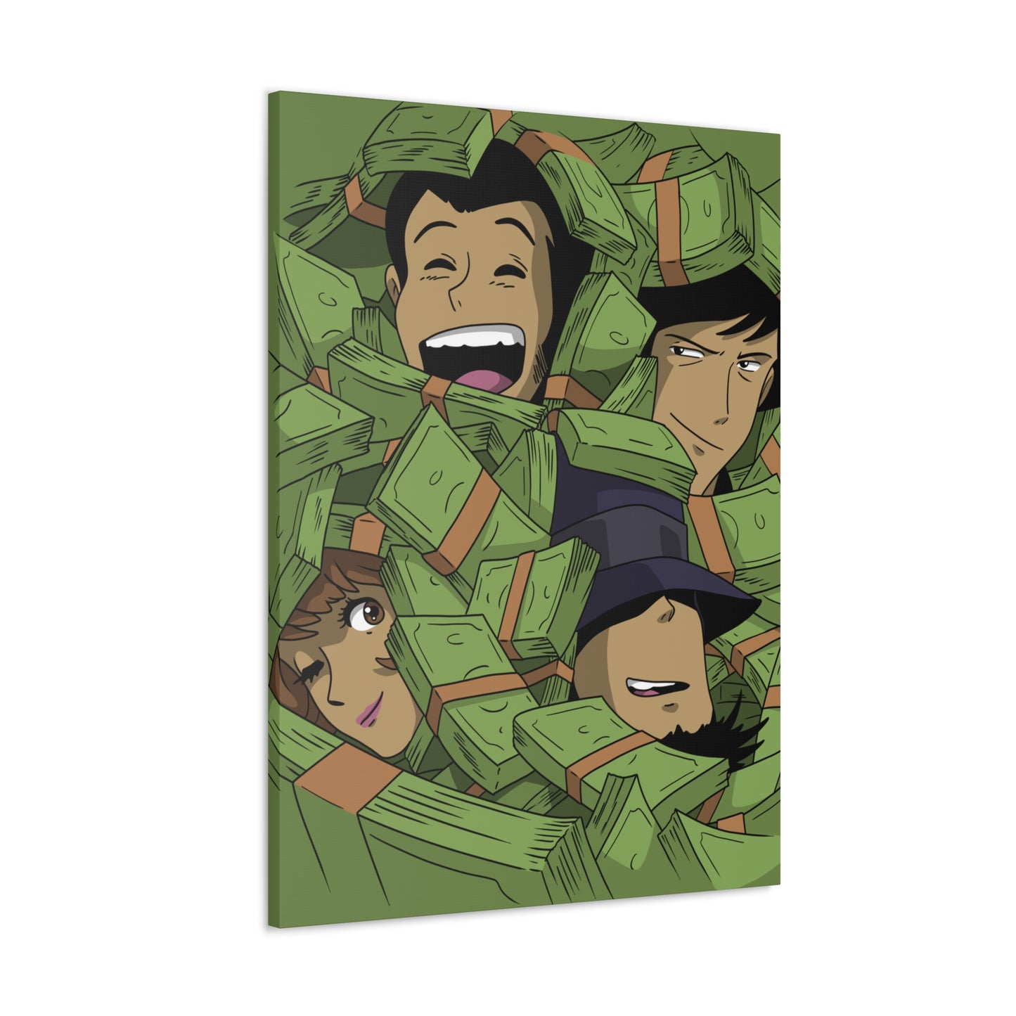 Buried In Cash canvas wrap
