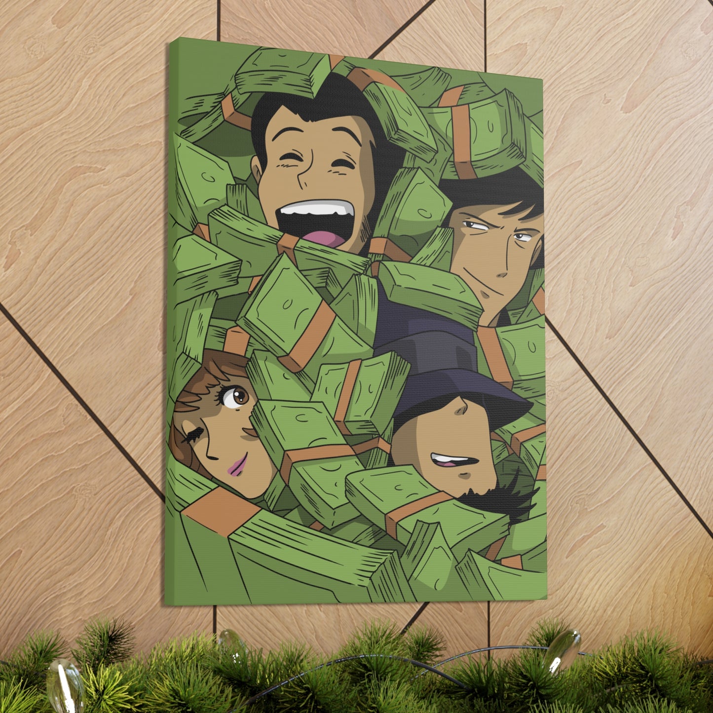 Buried In Cash canvas wrap