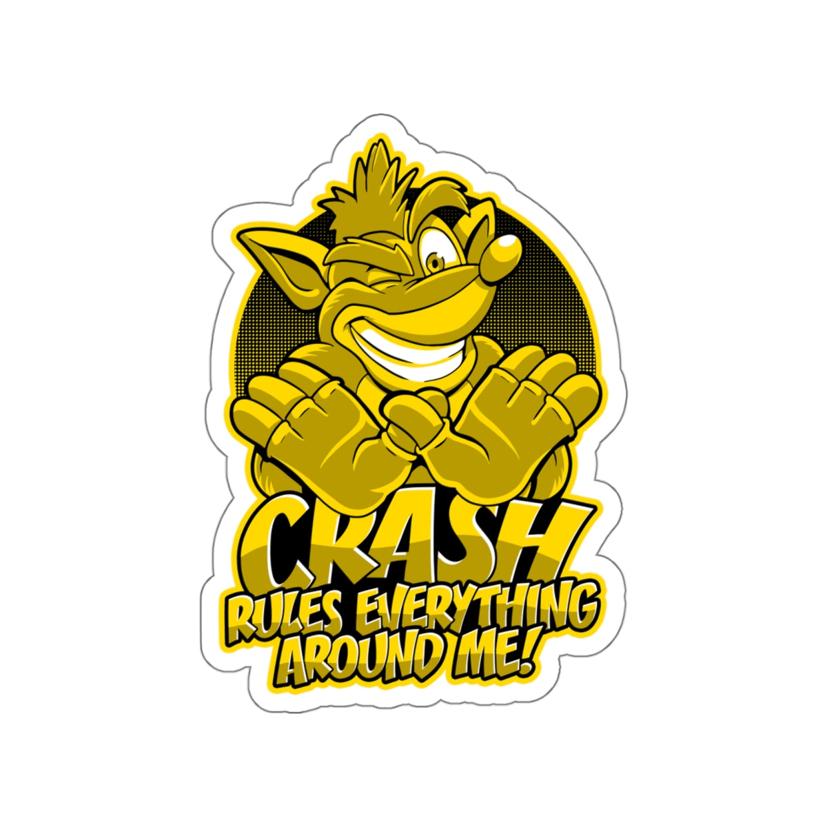 Crash Rules Everything Around Me vinyl sticker