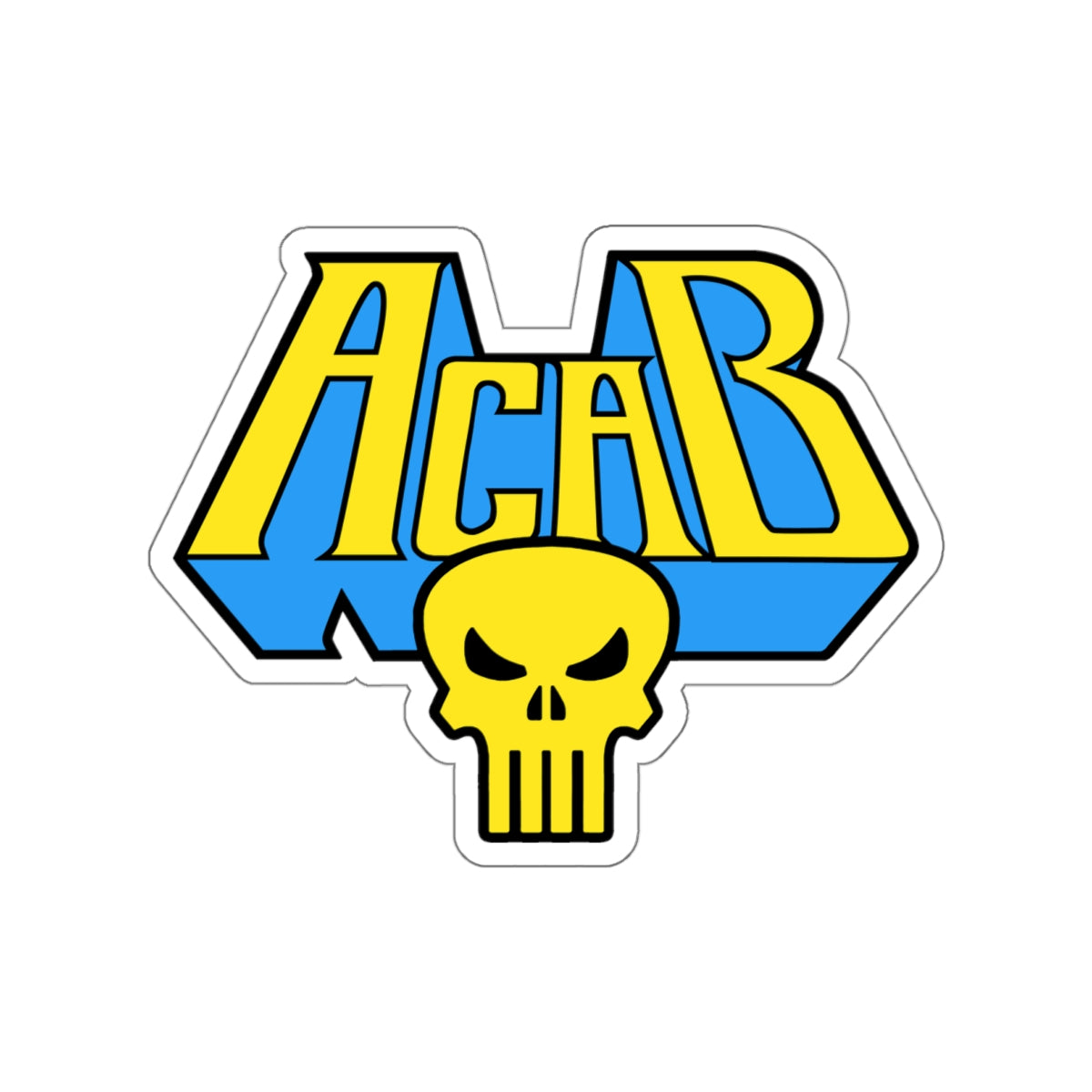 Archaic Corrupt And Broken YELLOW vinyl sticker