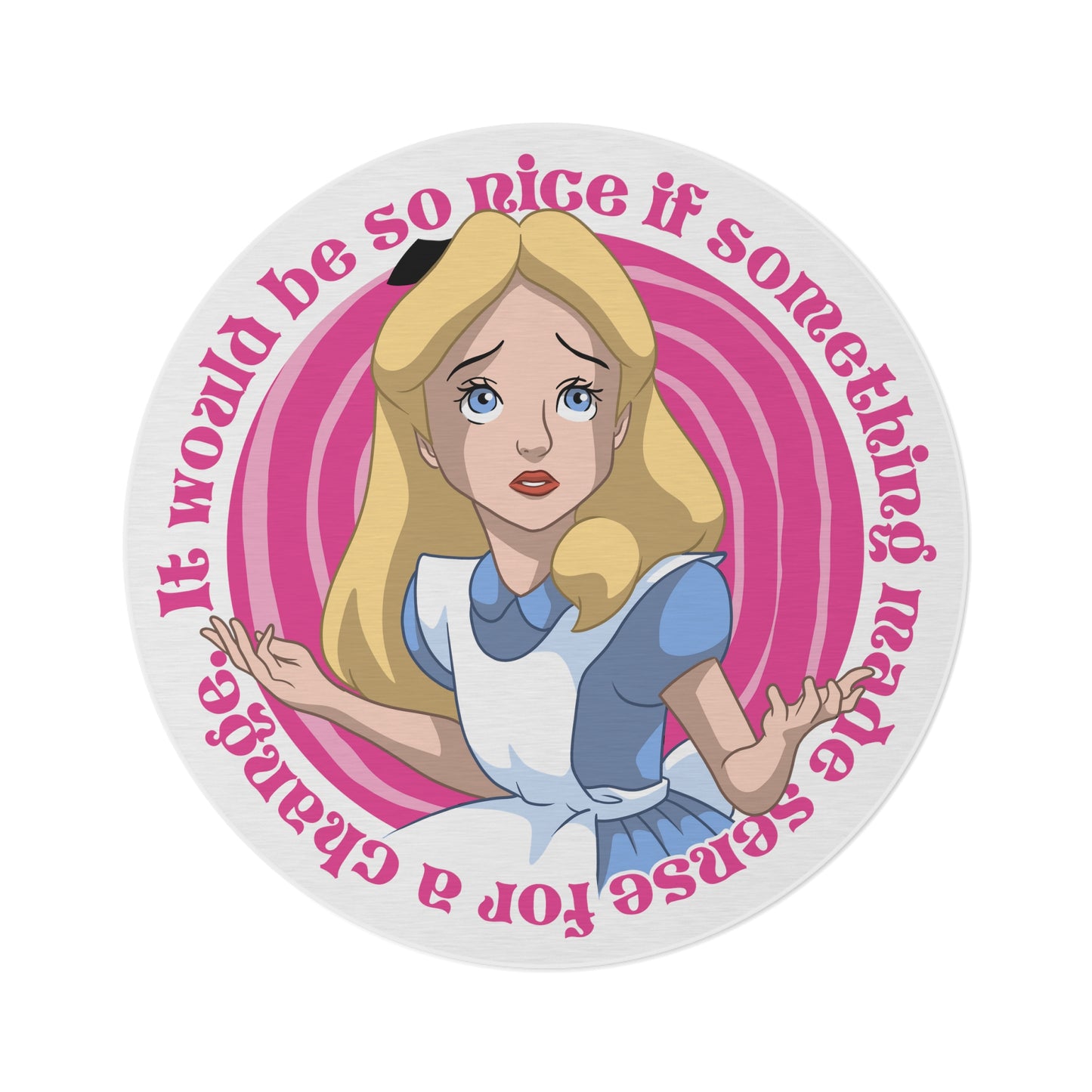 Don't Ask Alice round rug