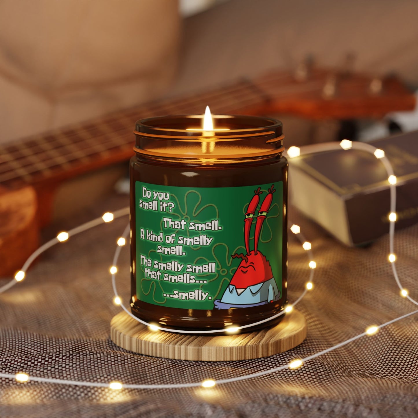 Smelly Smell scented soy candle