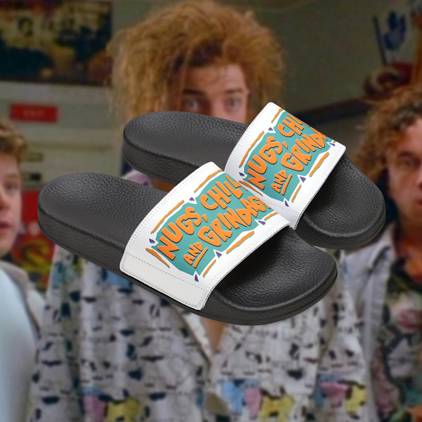 Nugs, Chillin' & Grindage men's PU slide sandals