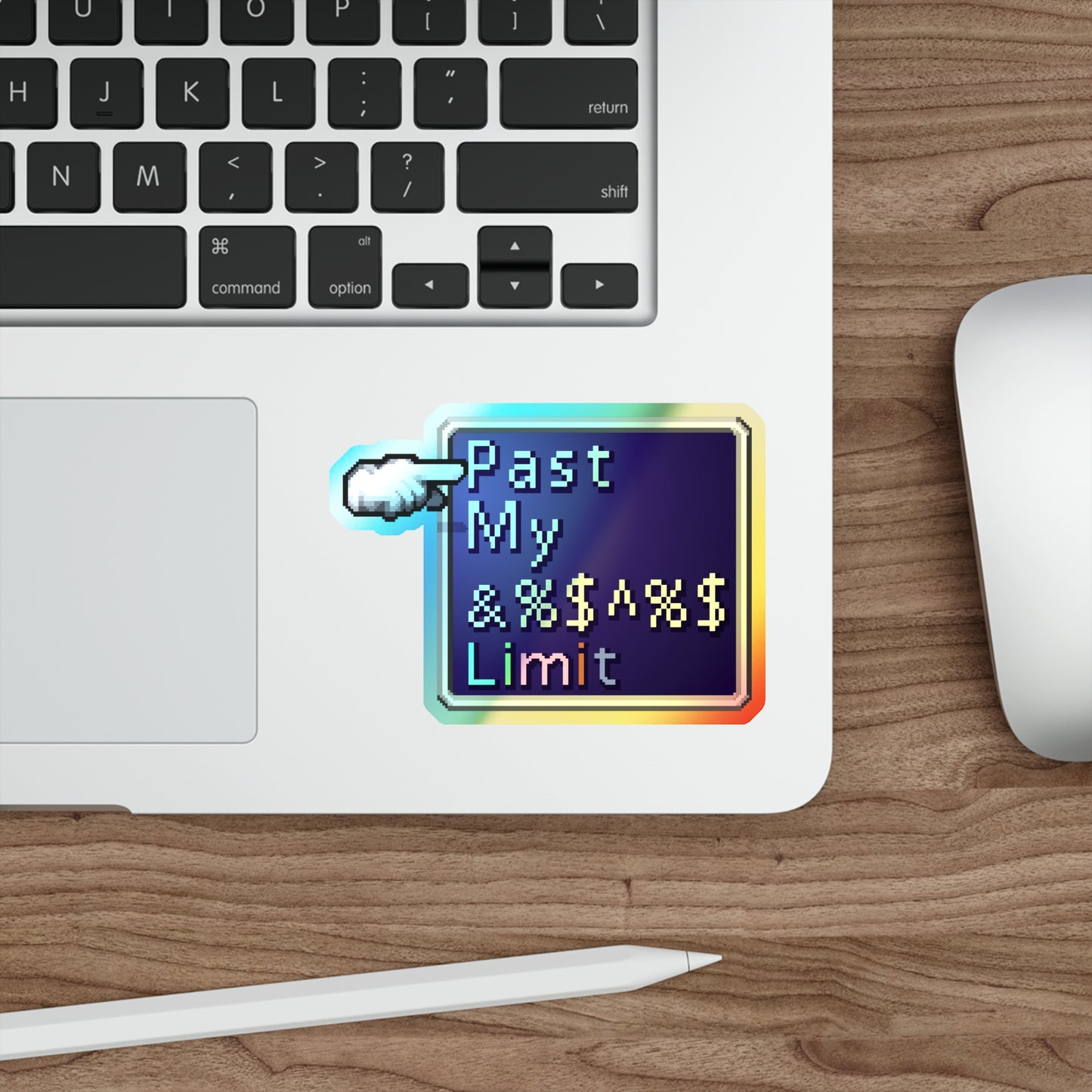 Past My Limit Break holographic vinyl sticker