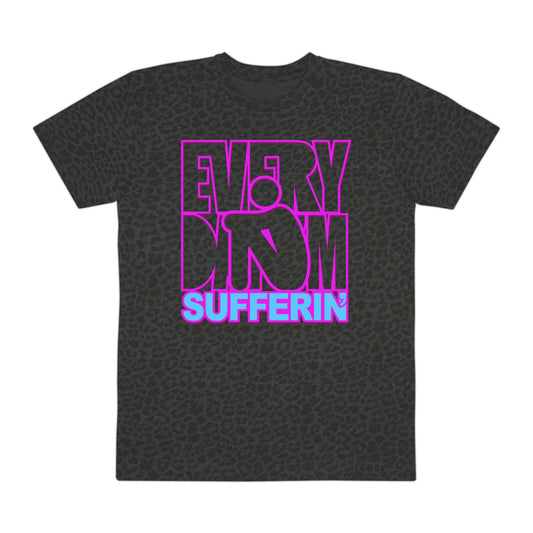 Every Day I'm Sufferin' black leopard print t-shirt