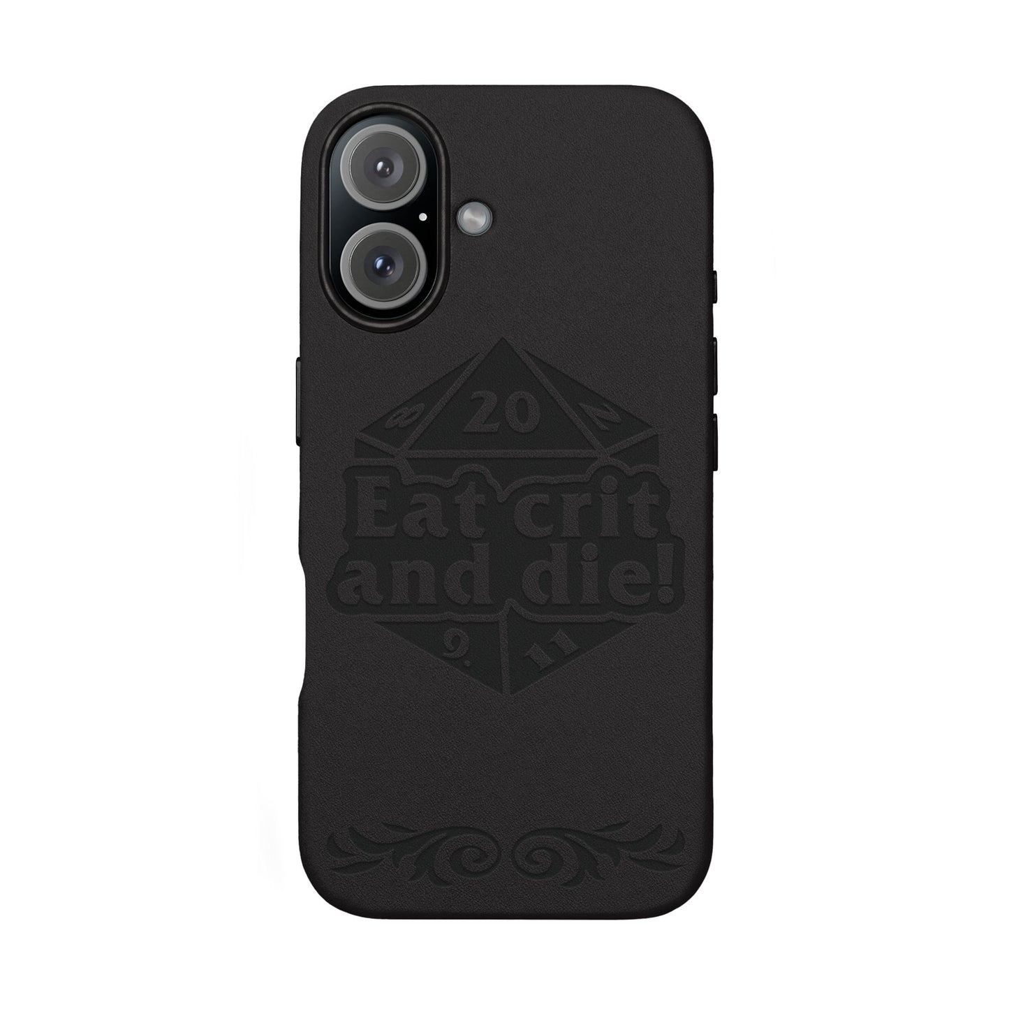 Eat Crit and Die! faux leather phone case