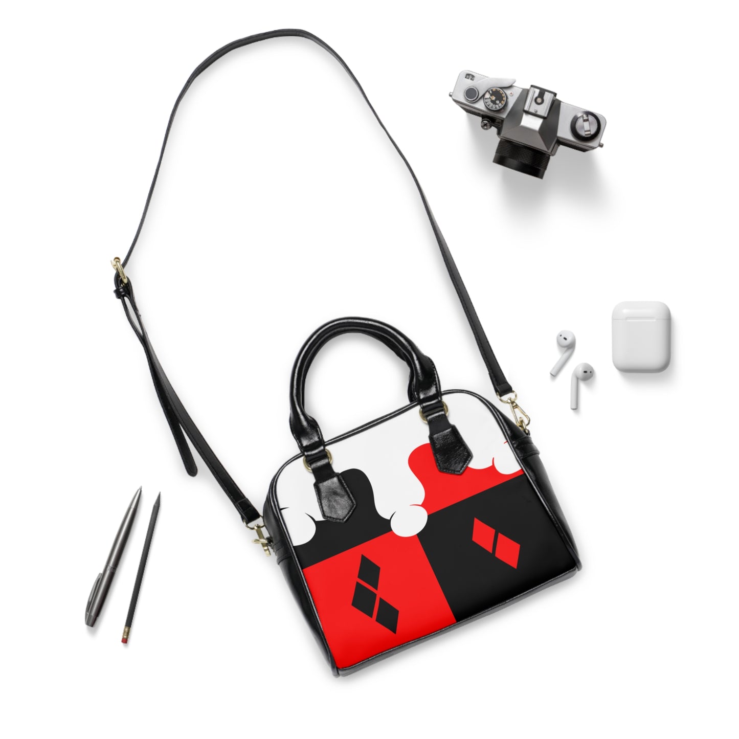 Harlequinade shoulder handbag
