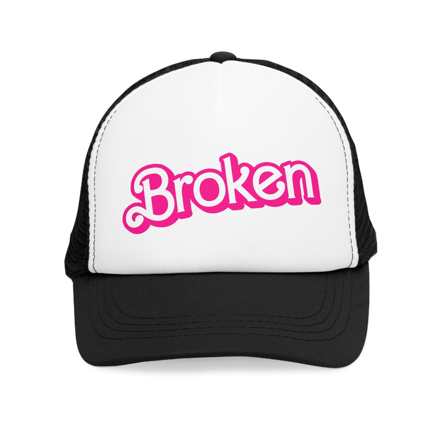 Broken Doll printed trucker hat