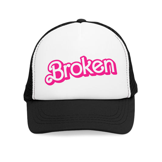 Broken Doll printed trucker hat