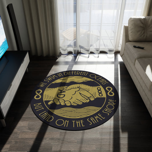 Two Oceans round rug