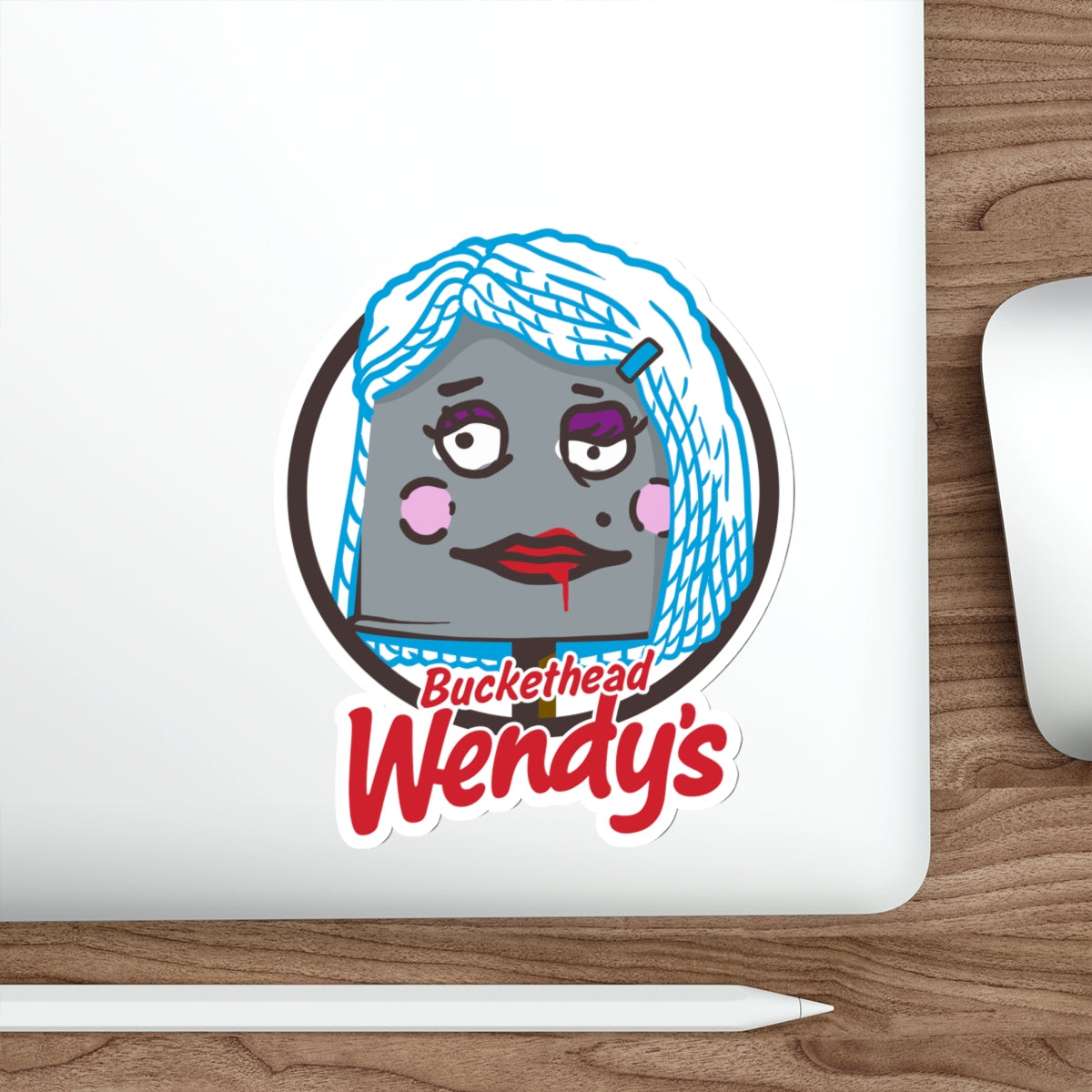 Buckethead Wendy's vinyl sticker