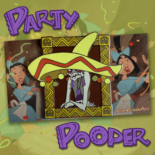 Party Pooper 2.25" hard enamel pin