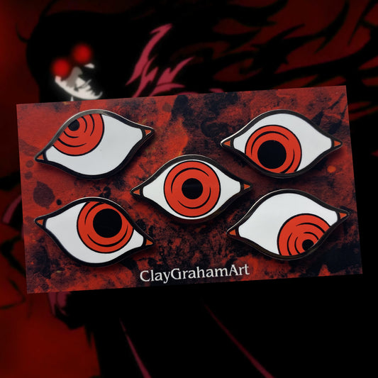 Ultimate Vampire Alucard Eyes 1.25" hard enamel pin set