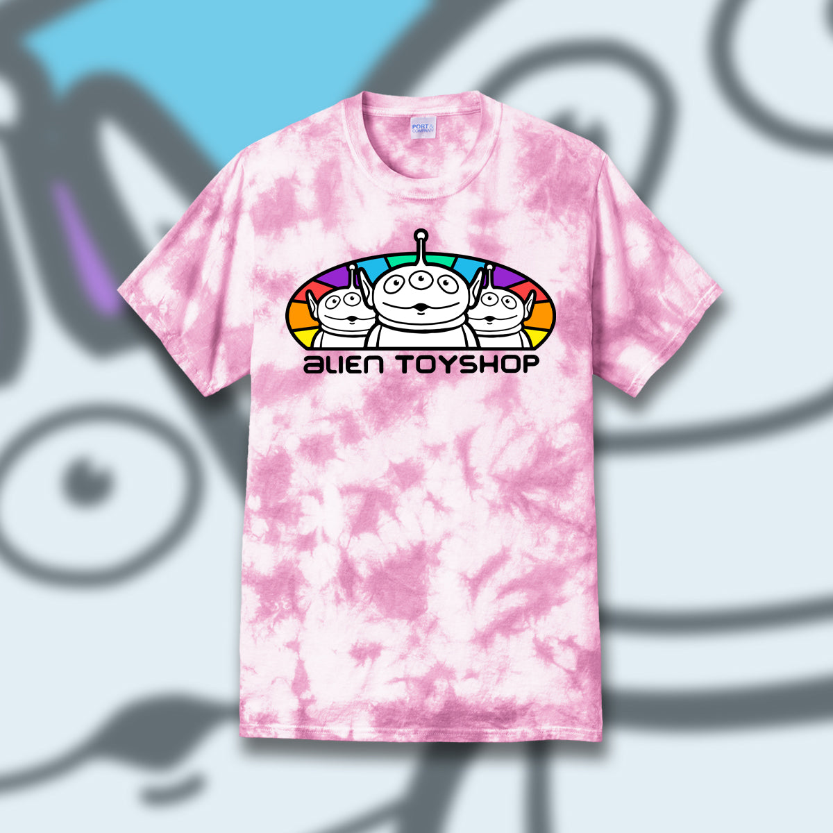 Alien Toyshop tie-dye t-shirt