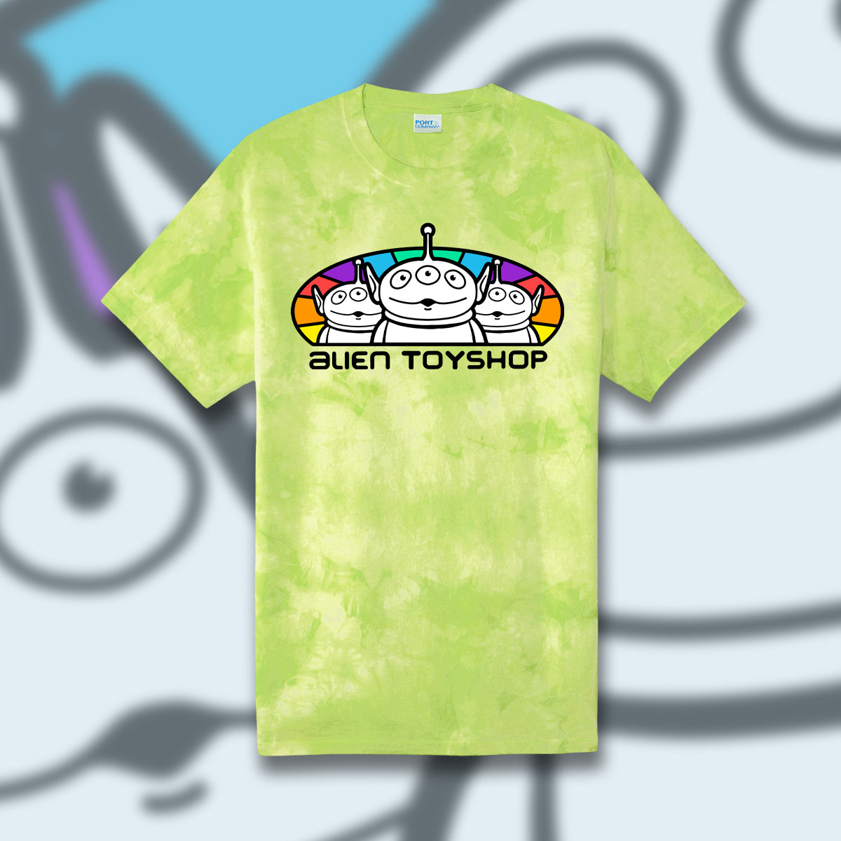 Alien Toyshop tie-dye t-shirt