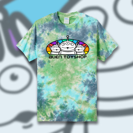 Alien Toyshop tie-dye t-shirt