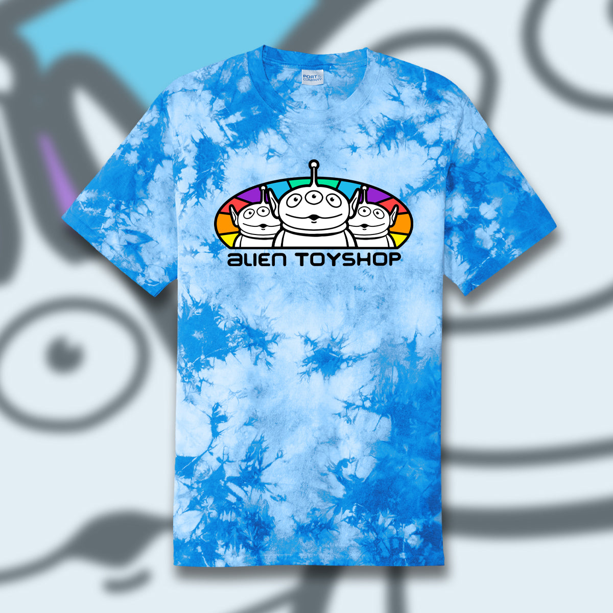 Alien Toyshop tie-dye t-shirt