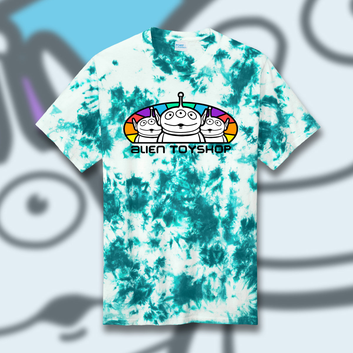 Alien Toyshop tie-dye t-shirt