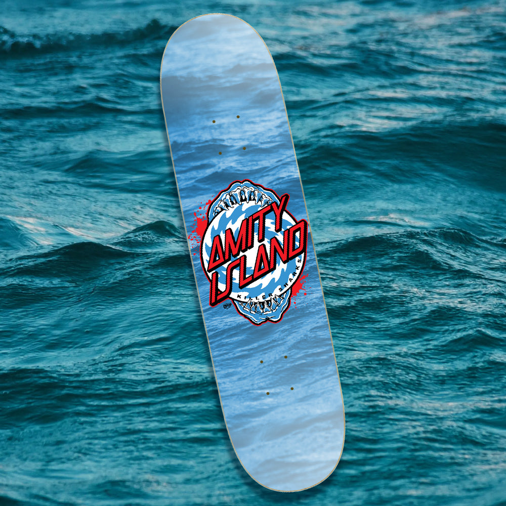 Amity Island Killer Sharks skate deck