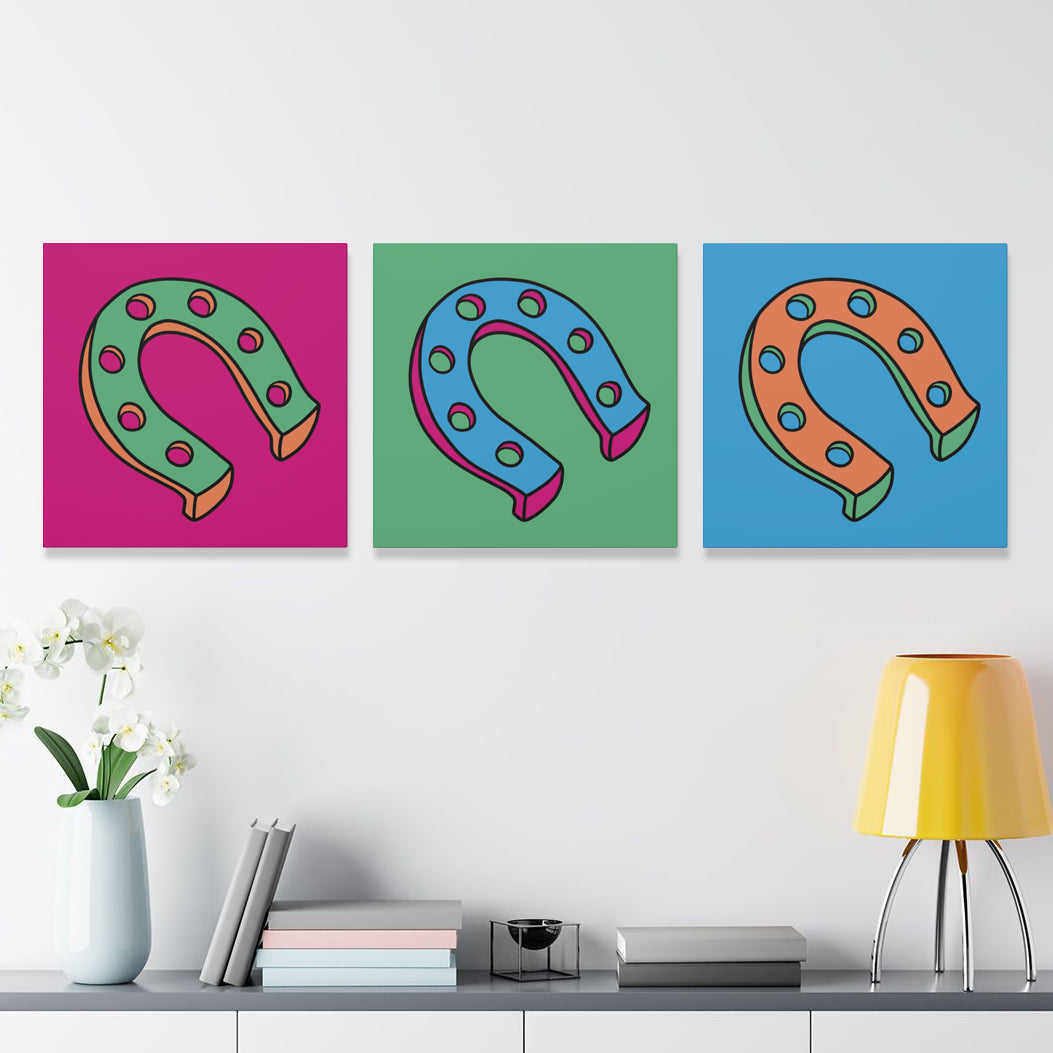 Bojack Horseshoe 14" x 14" 3 canvas print set
