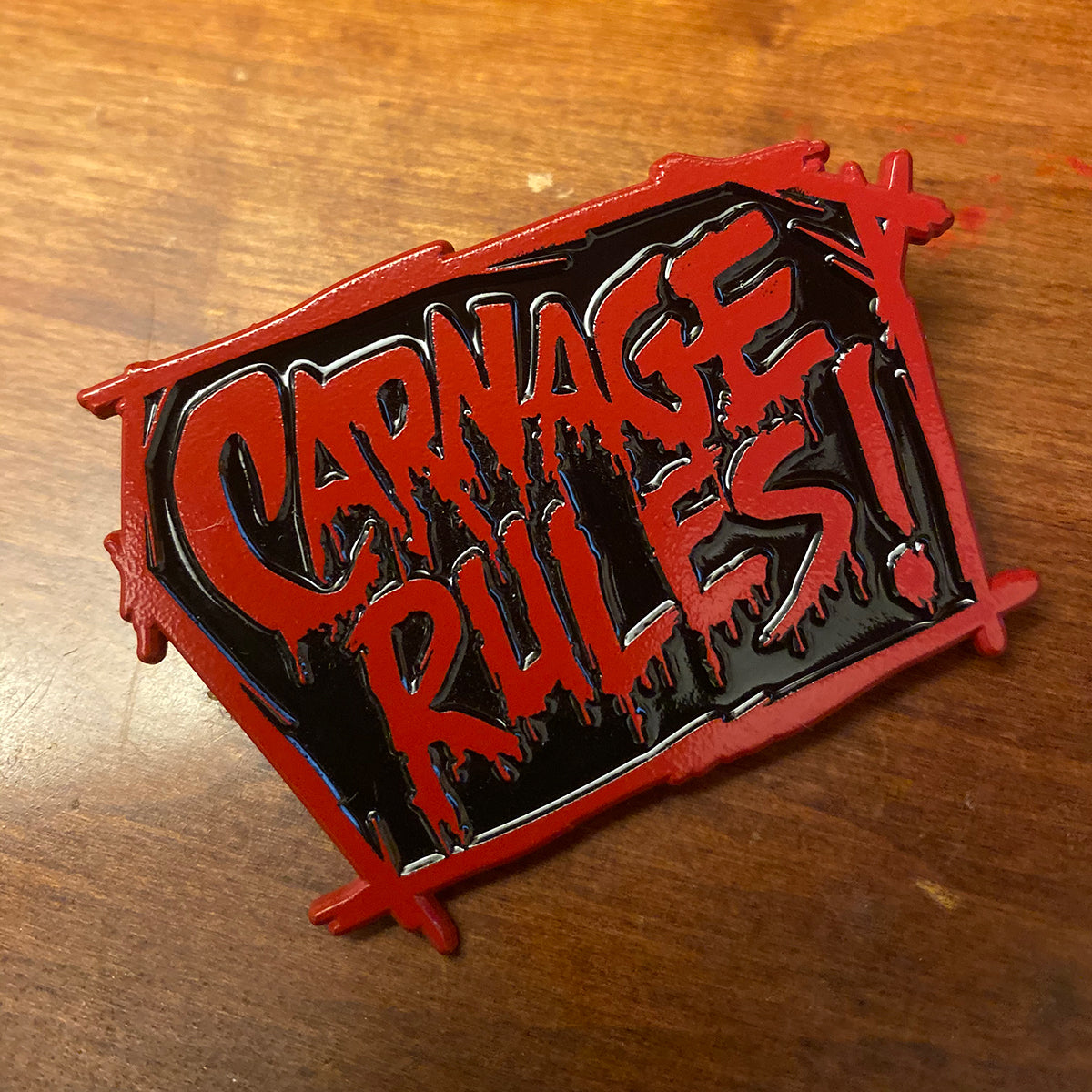 Carnage Rules 2.5" Soft Enamel Pin