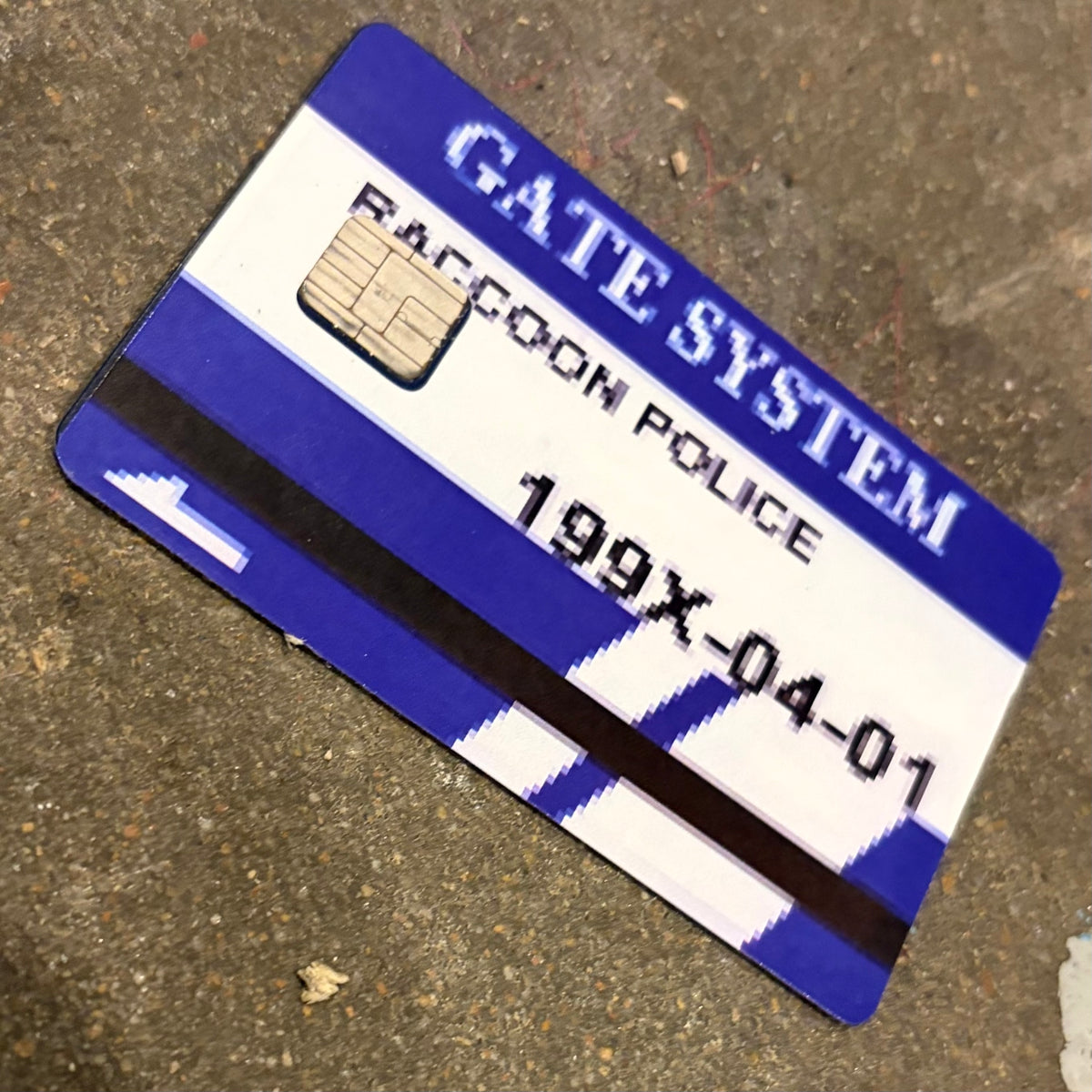 Raccoon Police Gate Keycard credit card skin
