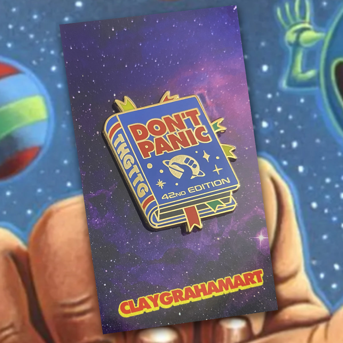 DON'T PANIC 1.5" Hard Enamel Pin