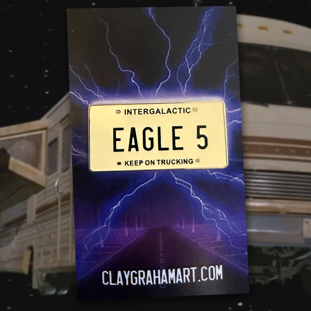 EAGLE 5 Plate 1.5" Hard Enamel Pin