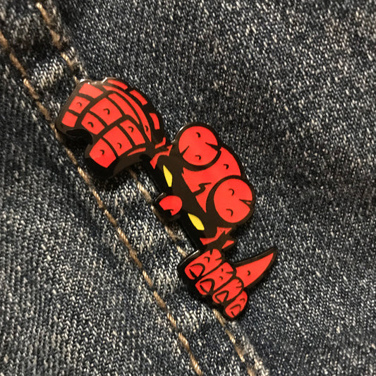 Hellboy Was Here 1.75" Soft Enamel Pin w/ epoxy