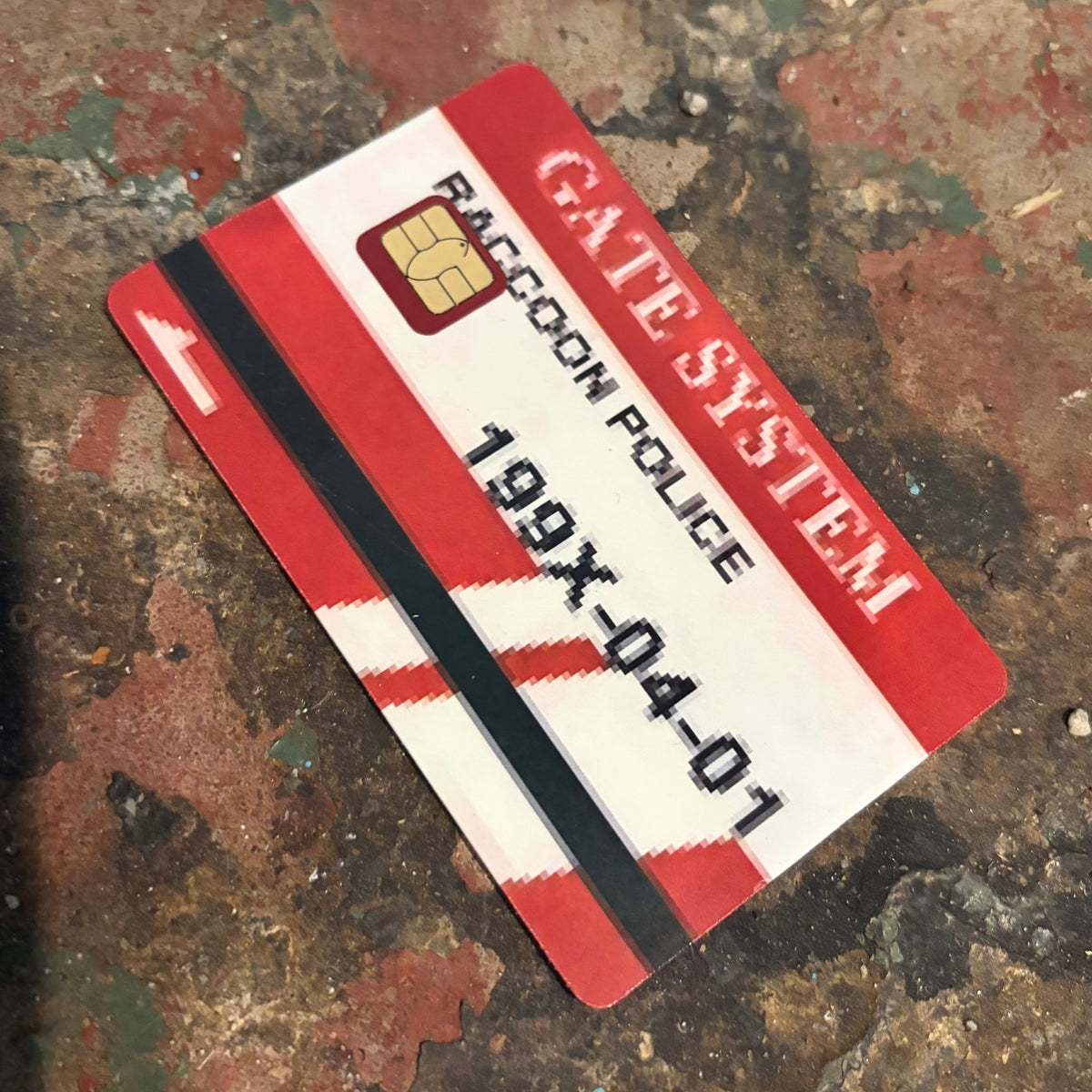 Raccoon Police Gate Keycard credit card skin