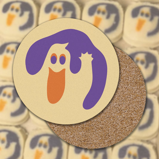 Ghost Sugar Cookie premium corkback coaster