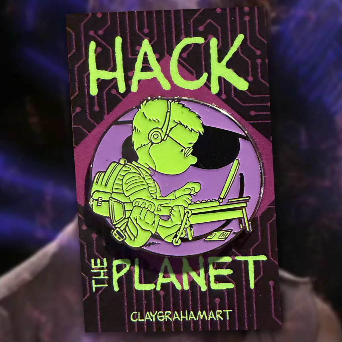 Hack the Peanuts 1.75" Hard Enamel Pin