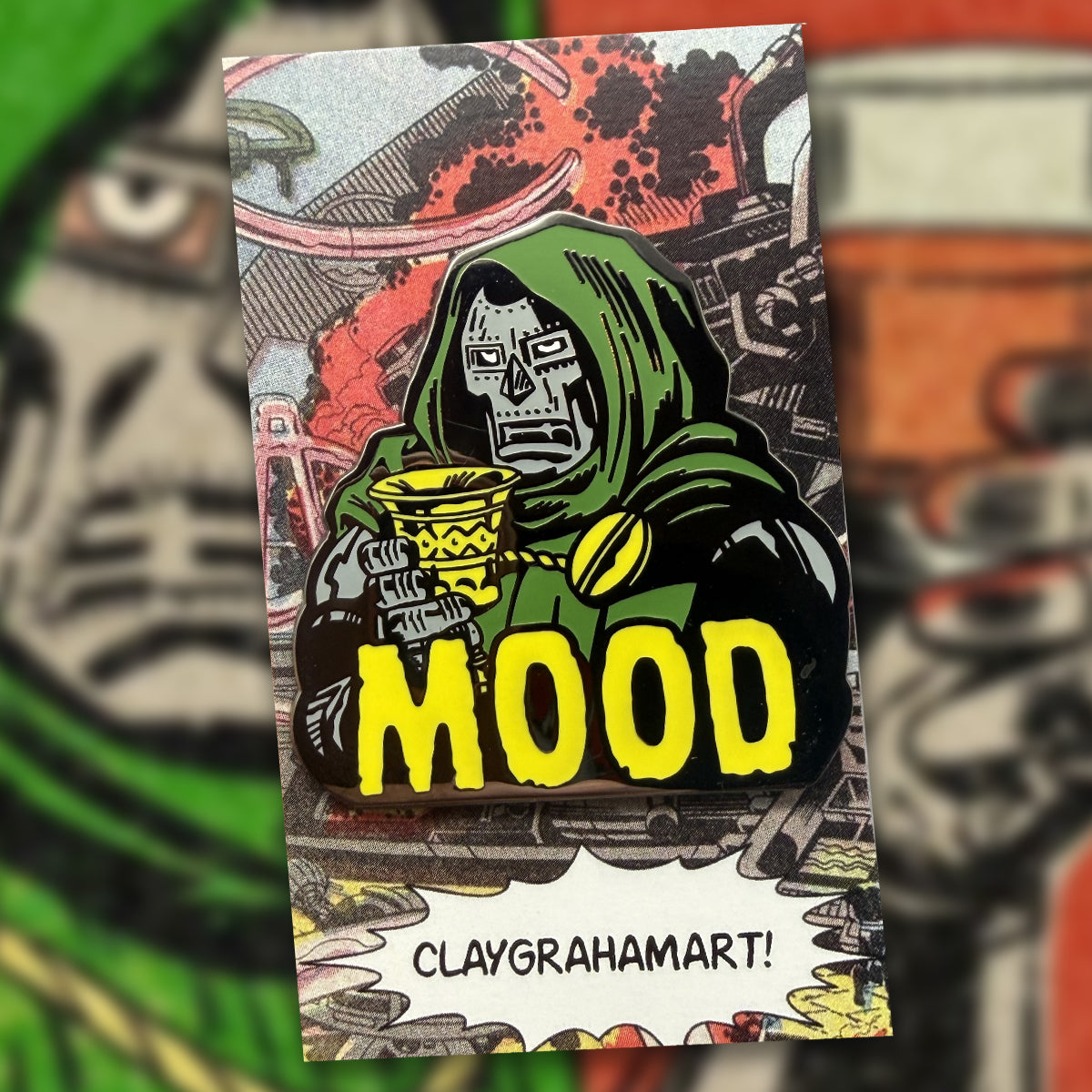 DOOM MOOD 2" Hard Enamel Pin