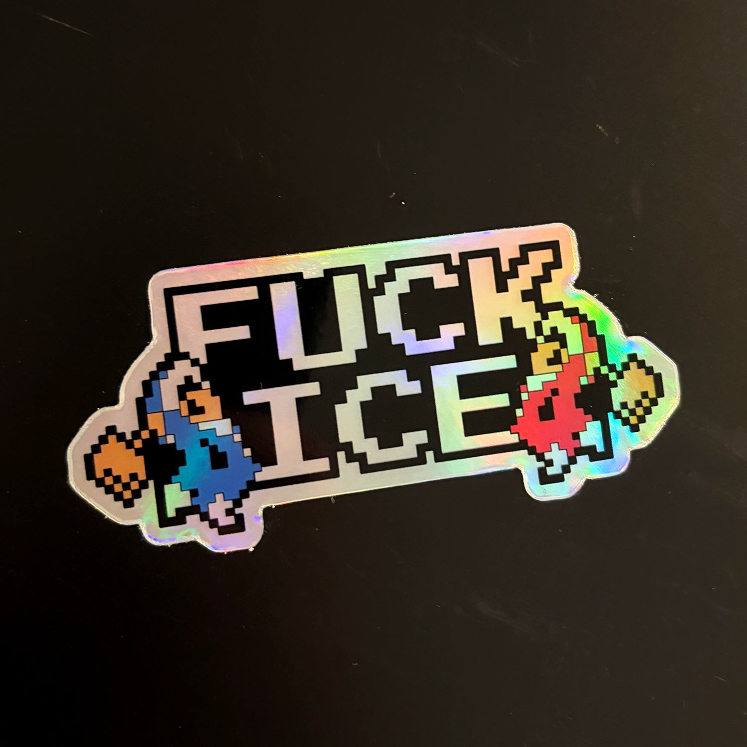 EFF ICE holographic vinyl sticker – ClayGrahamArt