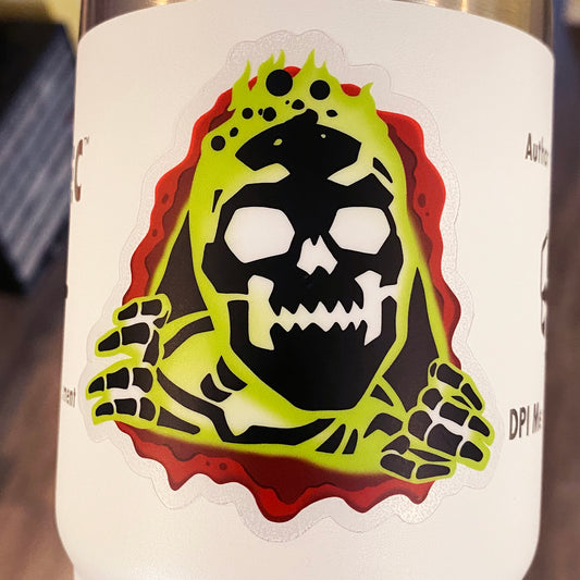 Here's Phossy clear vinyl sticker
