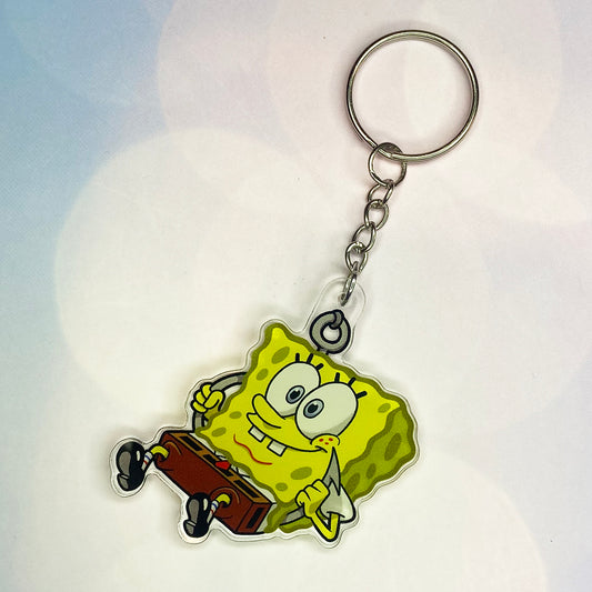 Playing Hooky acrylic charm keychain