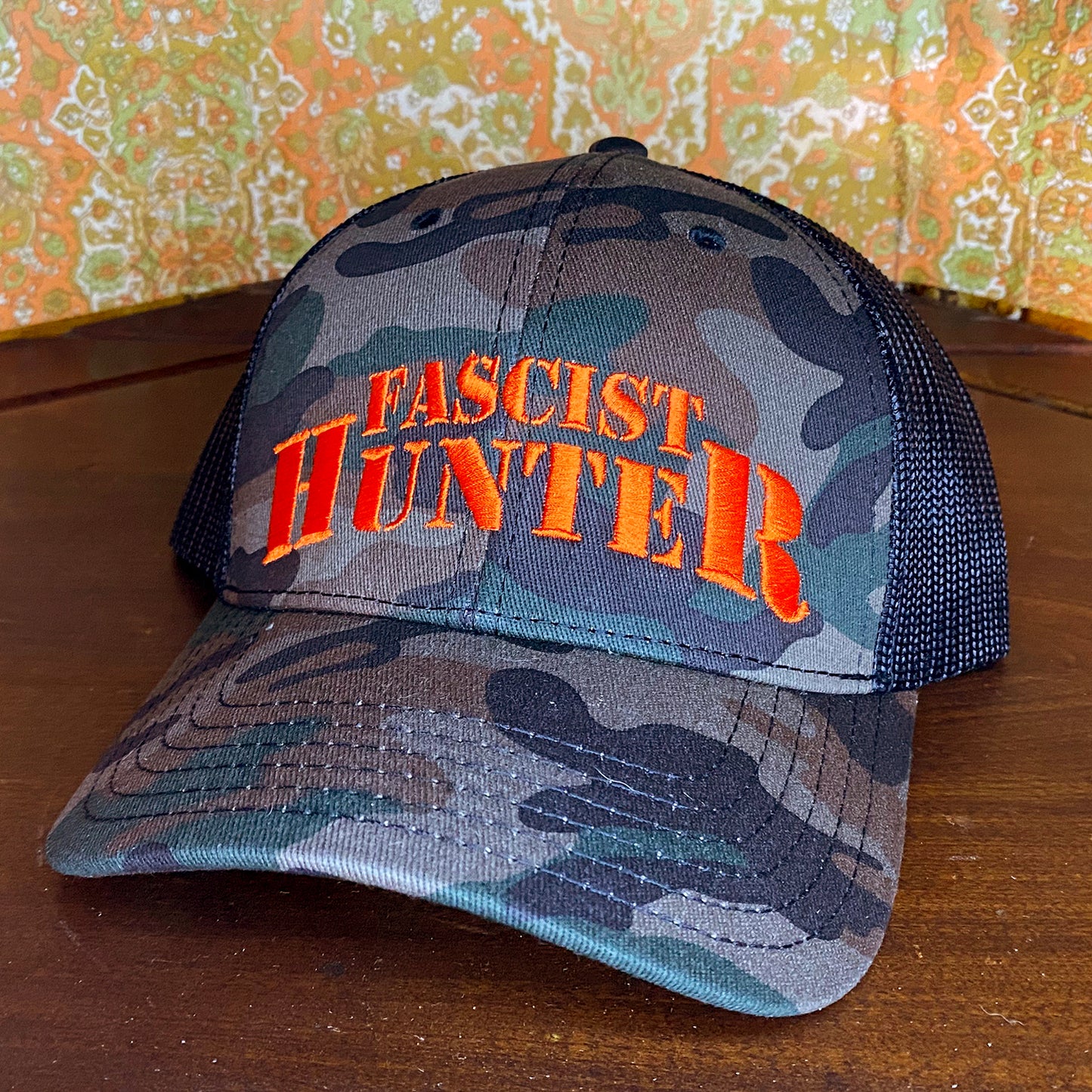 Fascist Hunter camouflage trucker hat