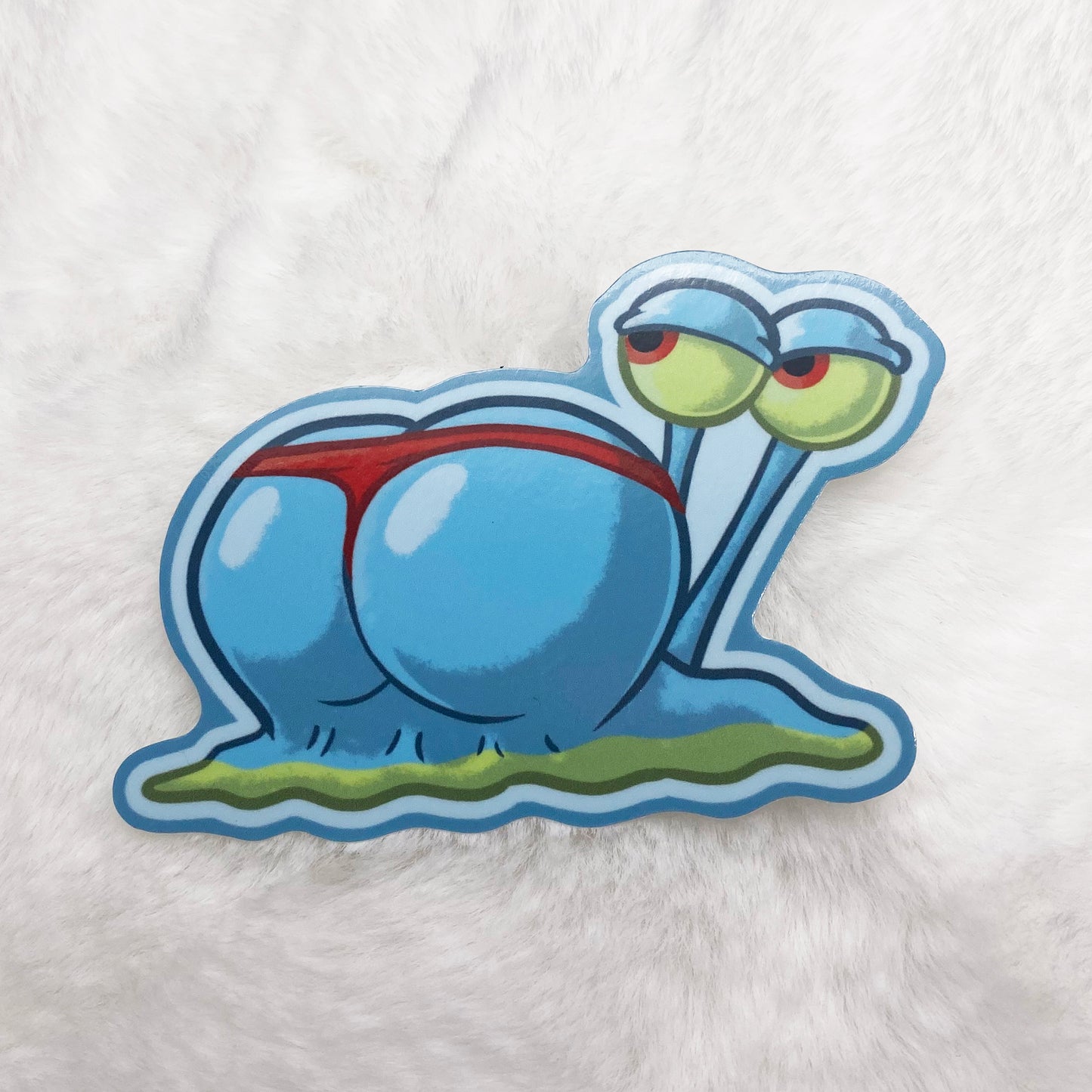 Thicc Snail vinyl sticker