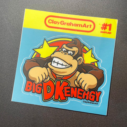 Big DK Energy Wax Pack Style kiss-cut vinyl sticker