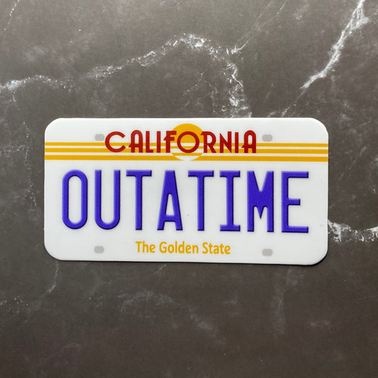 OUTATIME Plate vinyl sticker