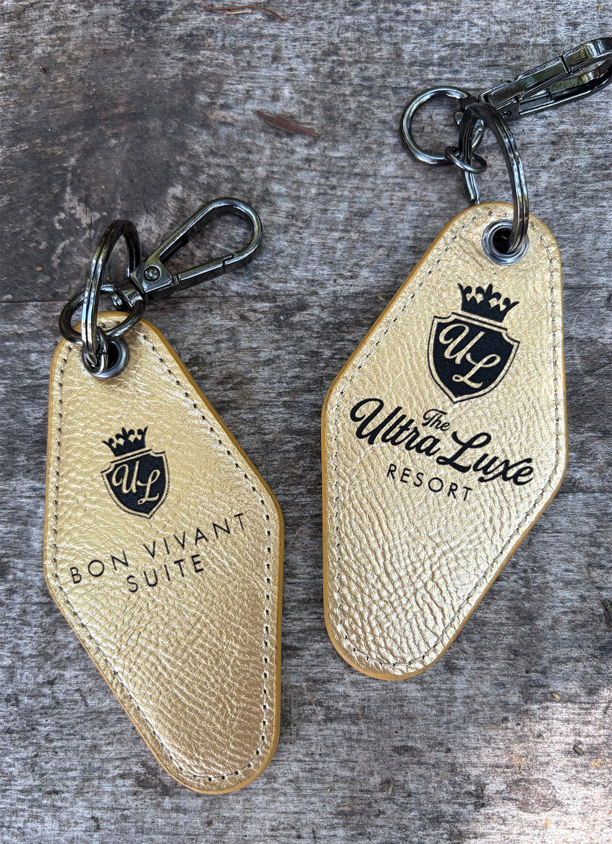 Wasteland Retreats faux leather keychain