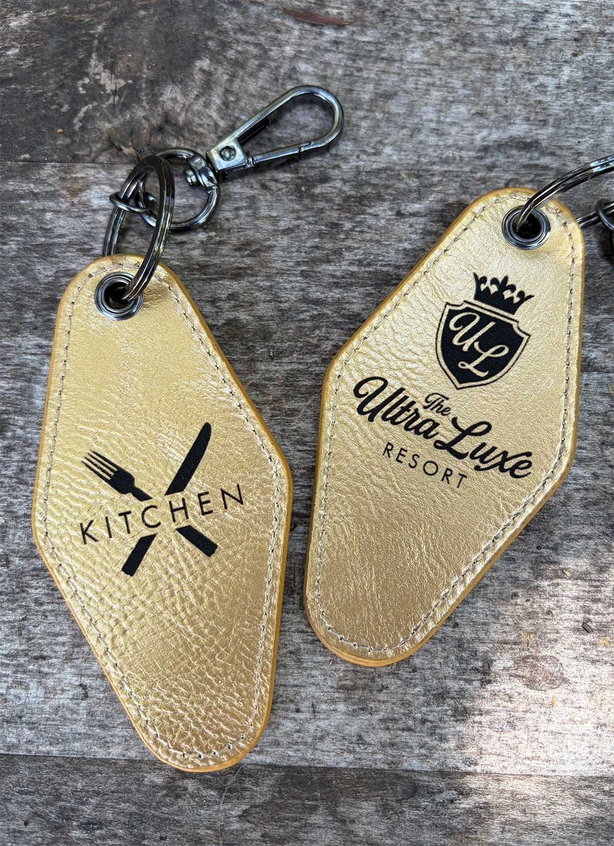 Wasteland Retreats faux leather keychain