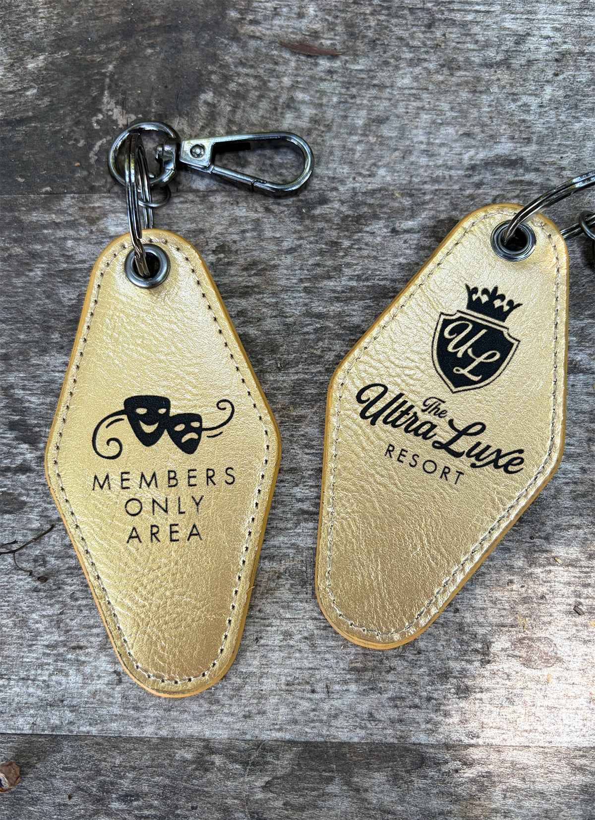 Wasteland Retreats faux leather keychain