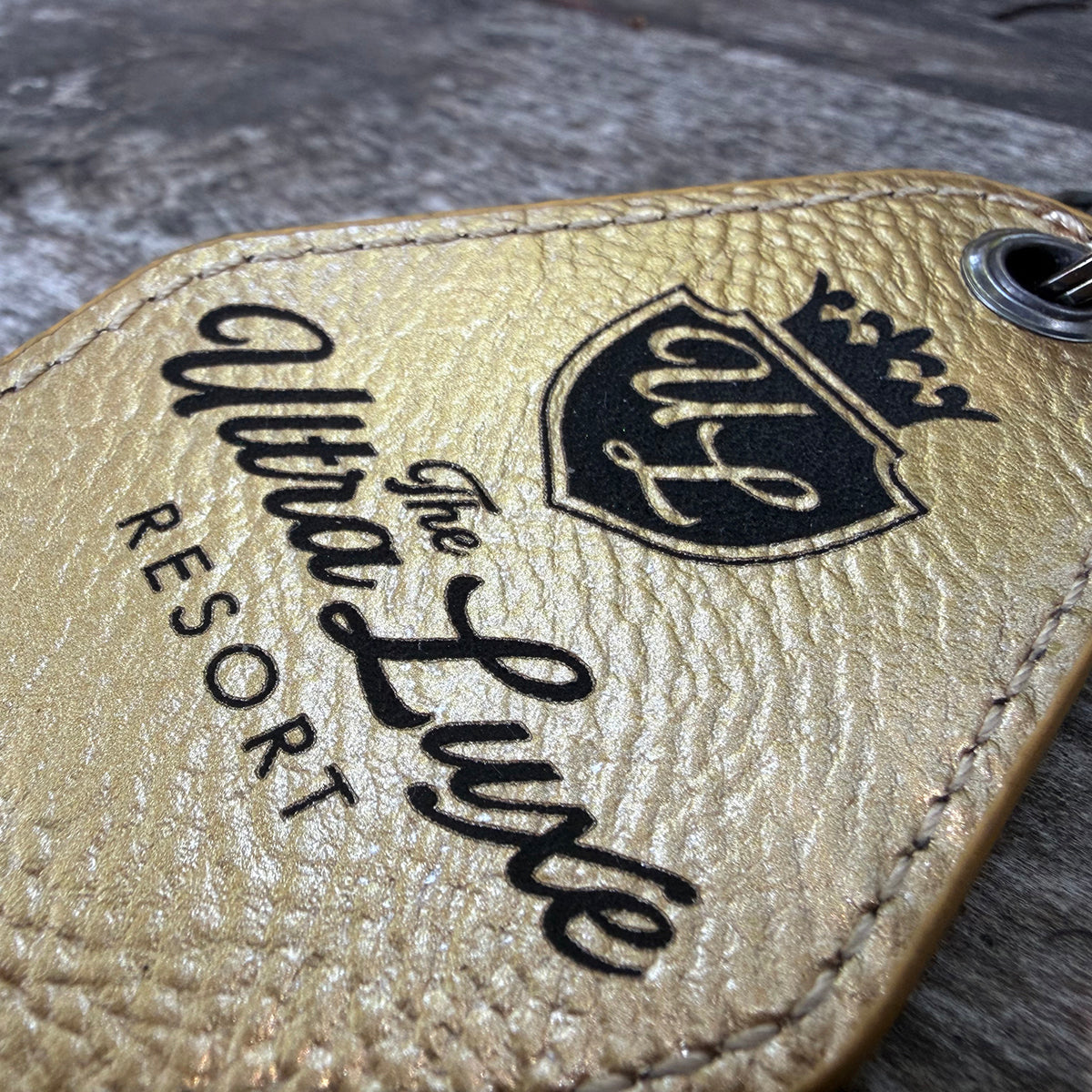 Wasteland Retreats faux leather keychain